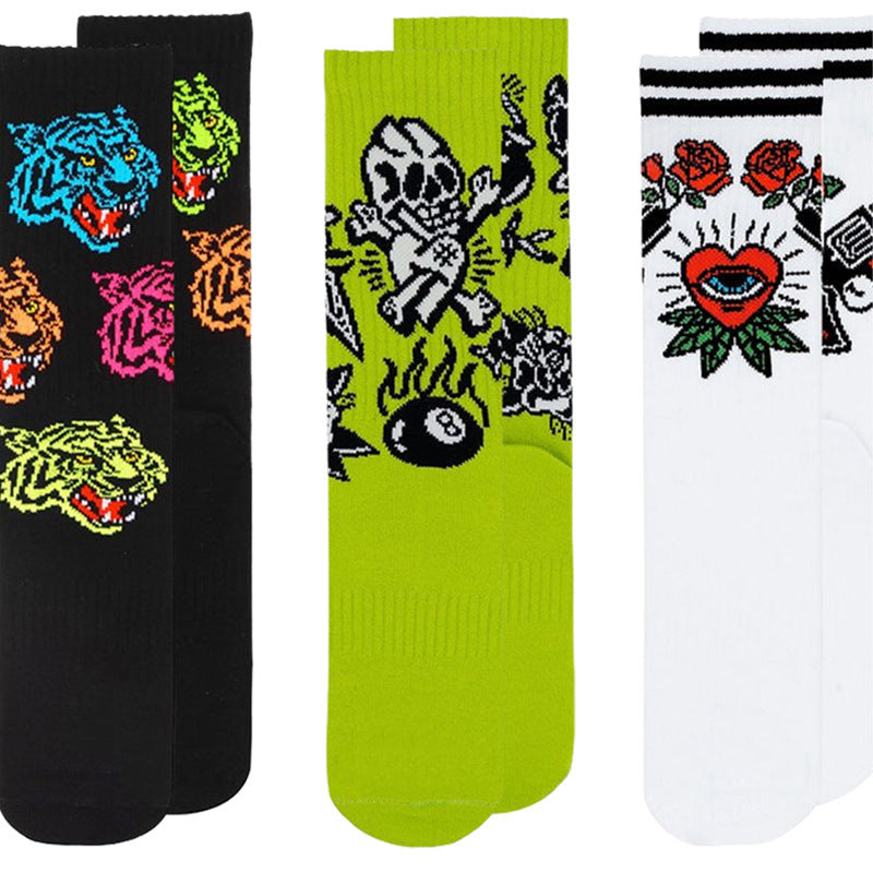 Street Sport Letters Japanese Trendy Socks Creative Tube Socks