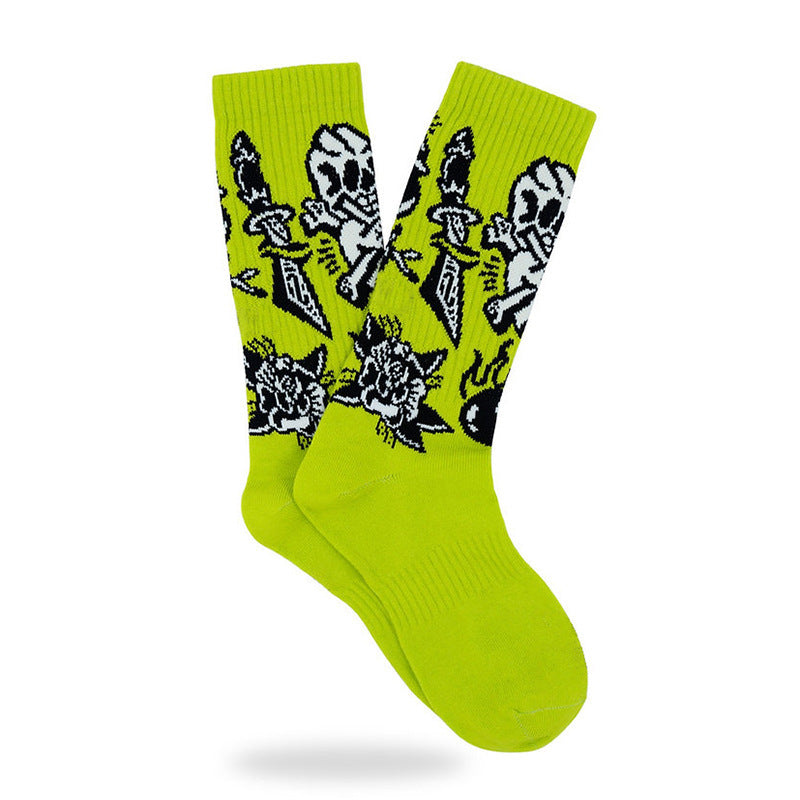 Street Sport Letters Japanese Trendy Socks Creative Tube Socks